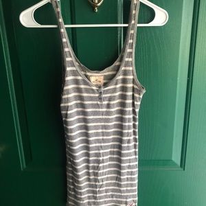 Grey and white tank top